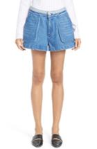 Women's Opening Ceremony Inside Out Denim Shorts - Blue