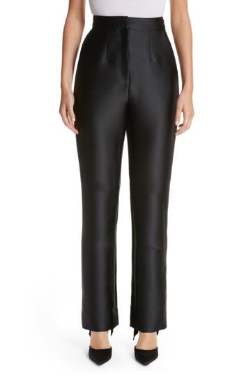 Women's Monique Lhuillier Stretch Mikado Pants - Black