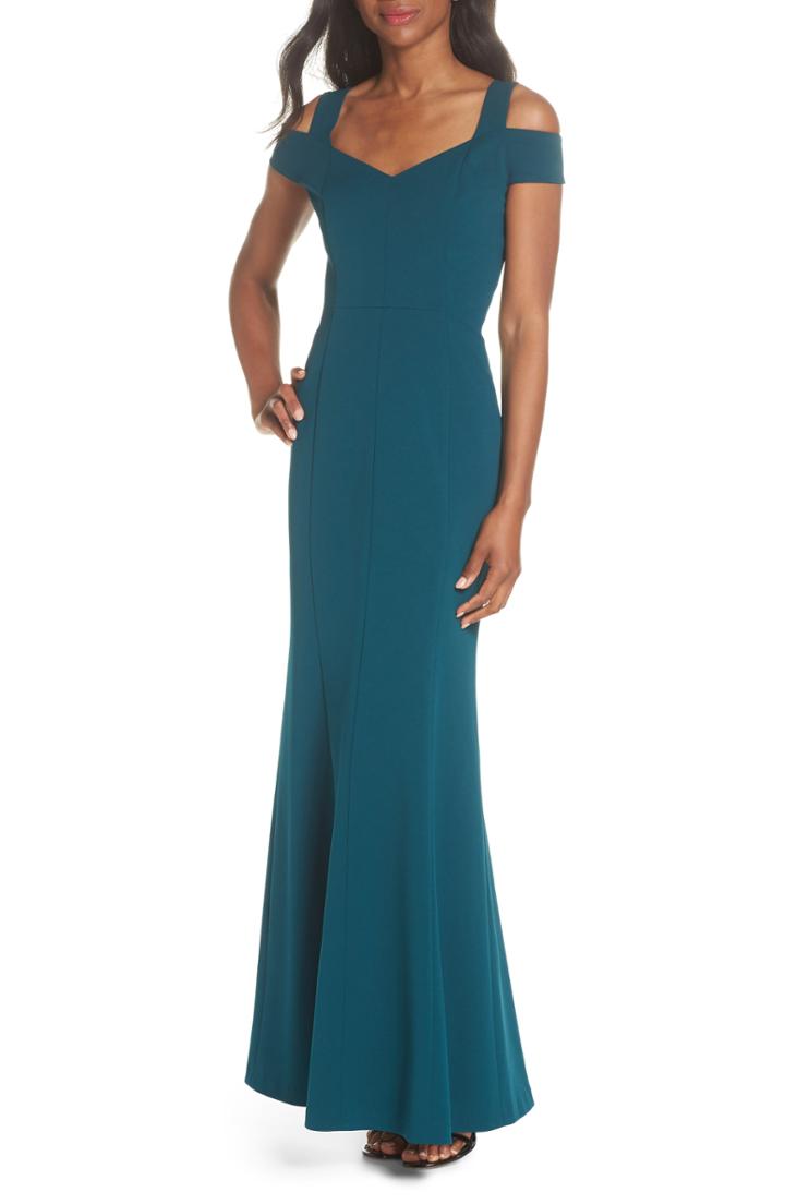 Women's Eliza J V-neck Fit & Flare Cocktail Dress