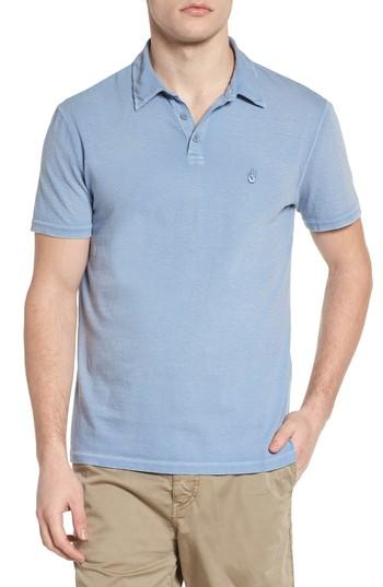 Men's John Varvatos Star Usa Rub Peace Polo, Size - Blue