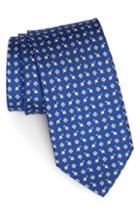 Men's Salvatore Ferragamo Giuly Print Silk Tie, Size - Blue