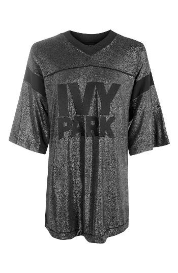 Women's Ivy Park Lam Embroidered Logo Tee - Metallic