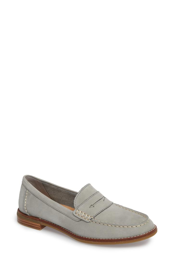 Women's Sperry Seaport Penny Loafer .5 M - Grey