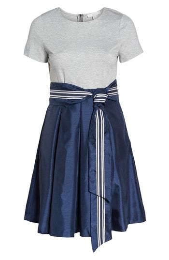 Women's 1901 Mixed Media Dress (similar To 22w) - Grey