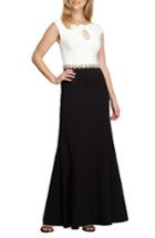 Women's Alex Evenings Embellished Colorblock Gown - Black