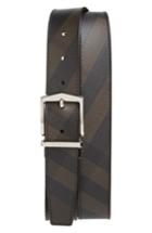 Men's Burberry 'joel' Check Pattern Belt - Black
