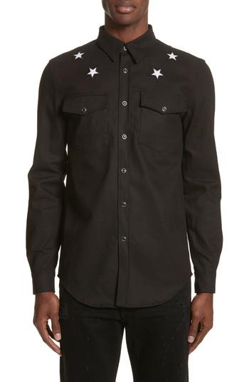Men's Givenchy Denim Shirt - Black