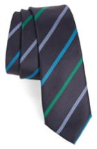 Men's Paul Smith Stripe Silk Skinny Tie, Size - Blue