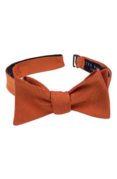 Men's Ted Baker London 'micro Nate' Silk Bow Tie, Size - Metallic