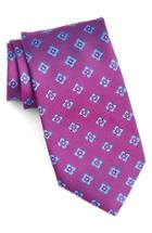 Men's Nordstrom Men's Shop 'petal Neat' Floral Silk Tie, Size - Pink