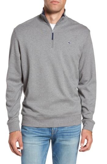Men's Vineyard Vines Quarter Zip Pullover - Grey