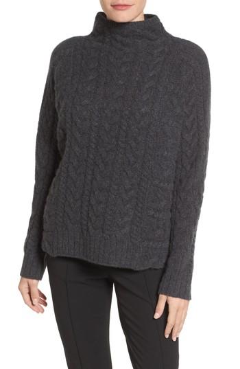Women's Emerson Rose Cashmere Cable Sweater - Grey