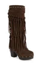 Women's Ariat Music Row Fringe Boot M - Brown