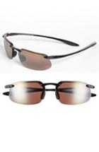 Men's Maui Jim 'kanaha - Polarizedplus2' 62mm Sunglasses - Gloss Black/ Bronze