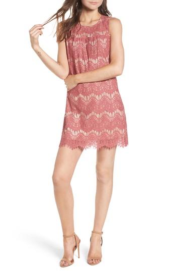 Women's Speechless Lace Shift Dress - Pink