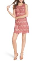 Women's Speechless Lace Shift Dress - Pink
