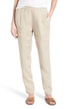 Women's Eileen Fisher Organic Linen Slouchy Pants, Size - White