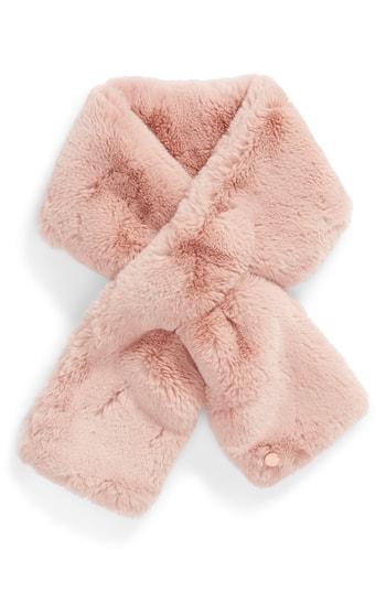 Women's Ted Baker London Faux Fur Pull Through Scarf, Size - Pink