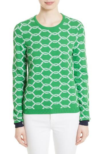 Women's Tory Burch Hitch Rope Pattern Sweater