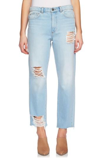 Women's 1.state Ripped Straight Leg Jeans - Blue