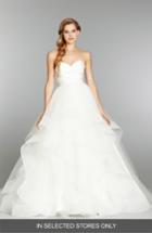 Women's Hayley Paige 'londyn' Silk & Tulle Ballgown, Size In Store Only - Ivory