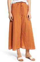 Women's Bp. Wide Leg Cotton Pants, Size - Brown