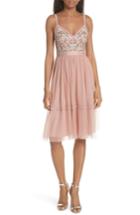 Women's Needle & Thread Embroidered Fit & Flare Dress - Pink