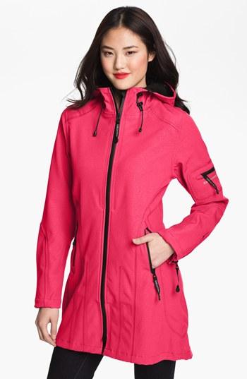 Women's Ilse Jacobsen Rain 7 Hooded Water Resistant Coat - Red