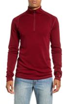 Men's Smartwool Merino 250 Base Layer Quarter Zip Pullover - Red