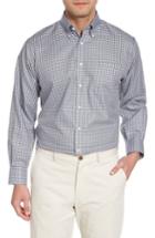 Men's Nordstrom Men's Shop Classic Fit Non-iron Gingham Dress Shirt - 33 - Grey (online Only)