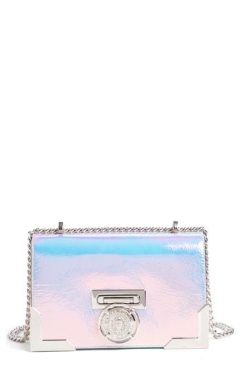 Balmain Baby Box Holographic Leather Shoulder Bag - Pink
