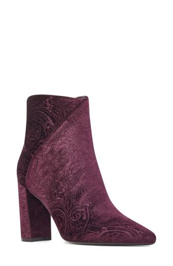 Women's Nine West Argyle Bootie .5 M - Purple