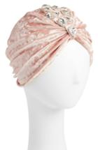 Berry Pink Jeweled Turban, Size - Pink
