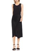 Women's Vince Camuto Ruched Midi Dress, Size - Black