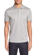 Men's Boss 'pressler' Fit Polo, Size Small - Grey