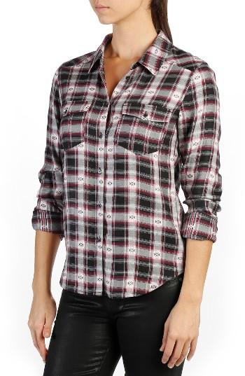 Women's Paige Mya Plaid Shirt - Black