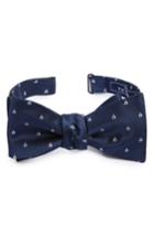 Men's The Tie Bar Sailboat Sprint Silk Bow Tie, Size - Blue