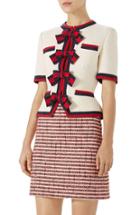 Women's Gucci Silk & Wool Crepe Cady Jacket Us / 44 It - Red