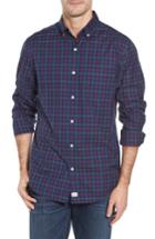 Men's Vineyard Vines Murray Blue Spruce Classic Fit Plaid Sport Shirt, Size - Blue