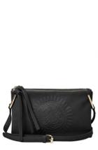 Urban Originals Flower Vegan Leather Crossbody Bag - Black