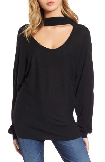 Women's Splendid Choker Collar Sweater - Grey