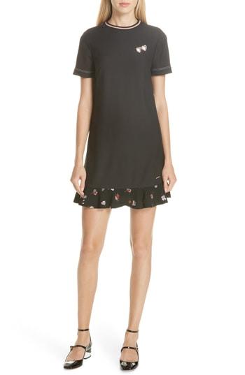 Women's Ted Baker London Colour By Numbers Zolba Floral Back Dress - Black