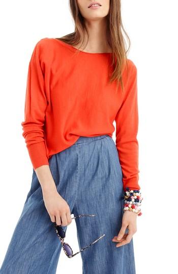 Women's J.crew Dolman Merino Wool V-back Sweater