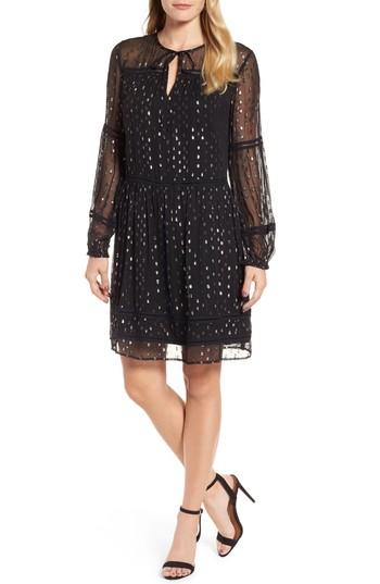 Women's Velvet By Graham & Spencer Split Neck Chiffon Dress