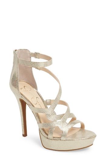 Women's Jessica Simpson Bellanne Platform Sandal .5 M - Metallic