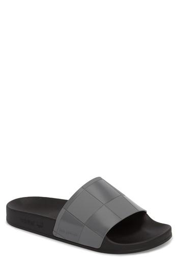 Men's Adidas By Raf Simons Adilette Checkerboard Sport Slide M - Grey