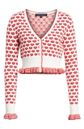 Women's French Connection Kiss Crop Cardigan - White