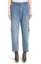 Women's Robert Rodriguez Crop Drop Crotch Cargo Jeans - Blue