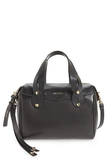 Jimmy Choo Small Allie Nappa Leather Bowling Bag - Black