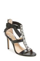 Women's Jewel Badgley Mischka Henderson Embellished Bow Sandal .5 M - Black